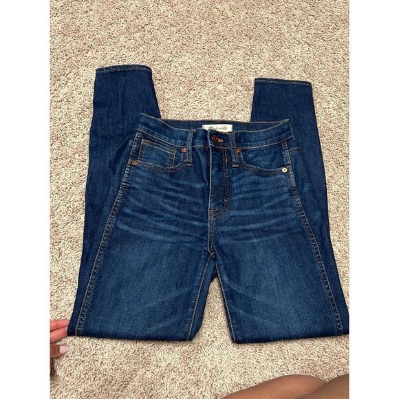 Madewell 10” High Rise Skinny Jeans Dark Wash size 23 - Picture 3 of 5
